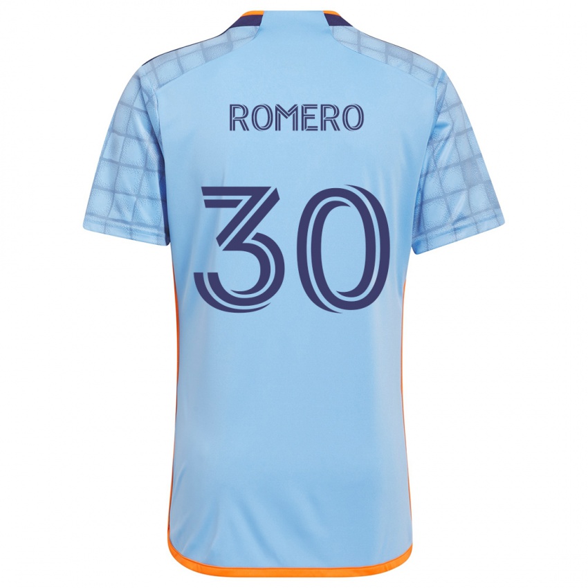 Homem Camisola Tomás Romero #30 Azul Laranja Principal 2024/25 Camisa