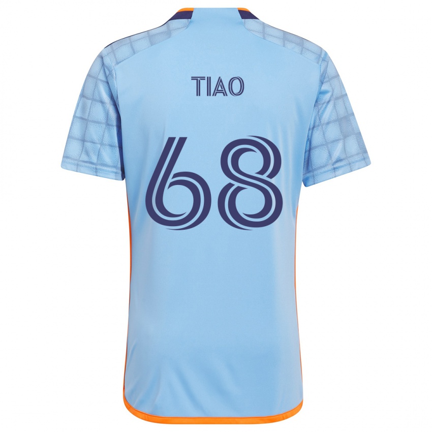 Homem Camisola Christopher Tiao #68 Azul Laranja Principal 2024/25 Camisa