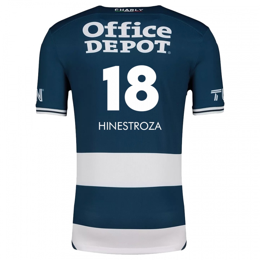 Homem Camisola Marino Hinestroza #18 Branco Azulado Principal 2024/25 Camisa