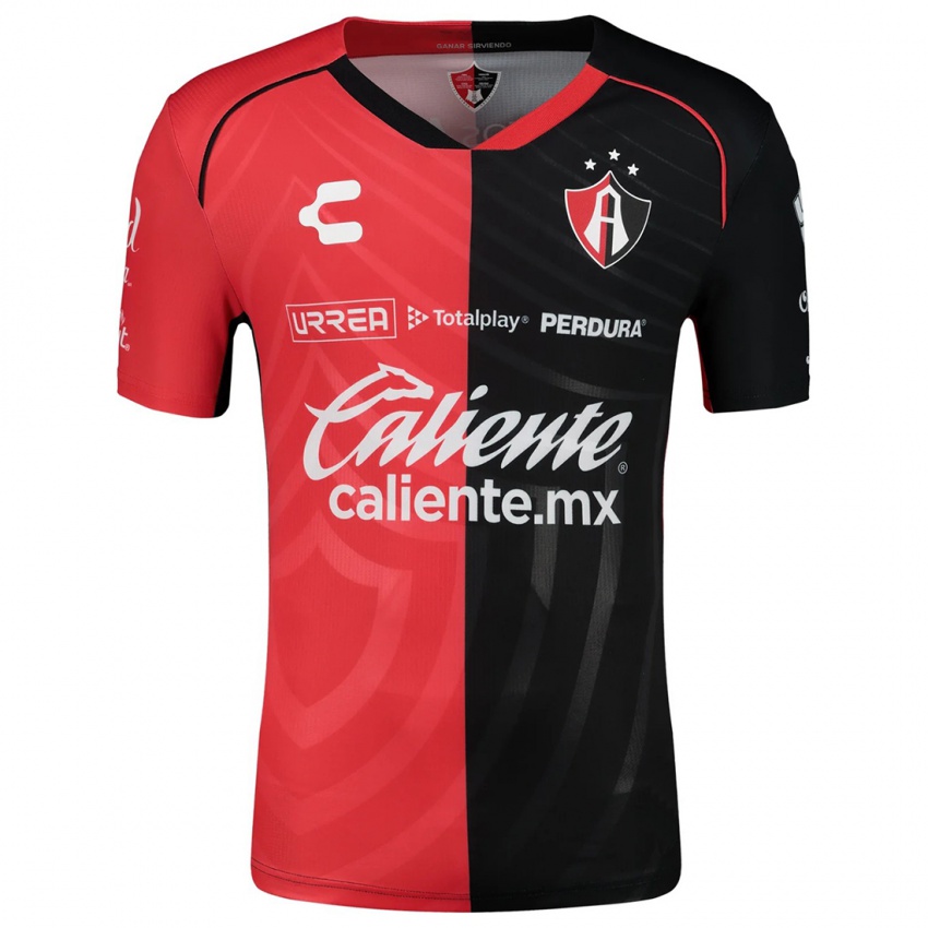 Homem Camisola Édgar Zaldívar #6 Vermelho Preto Principal 2024/25 Camisa