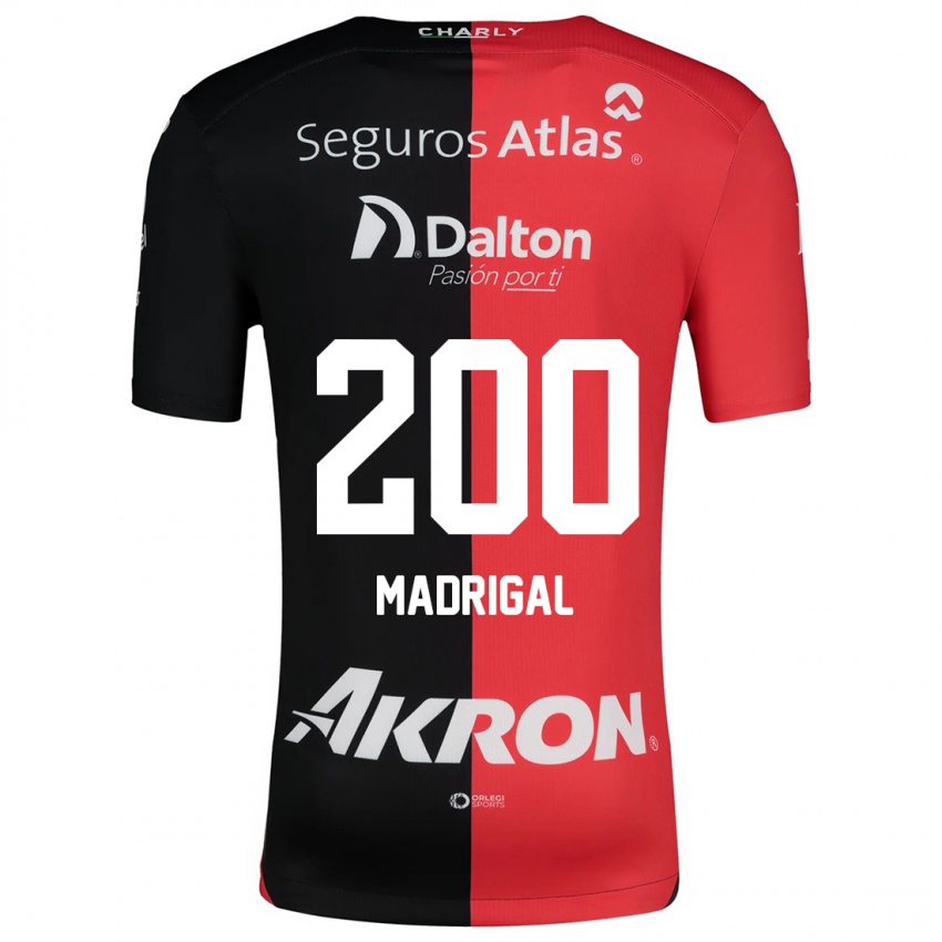 Homem Camisola Kevin Madrigal #200 Vermelho Preto Principal 2024/25 Camisa