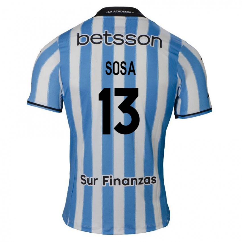 Homem Camisola Santiago Sosa #13 Azul Branco Preto Principal 2024/25 Camisa