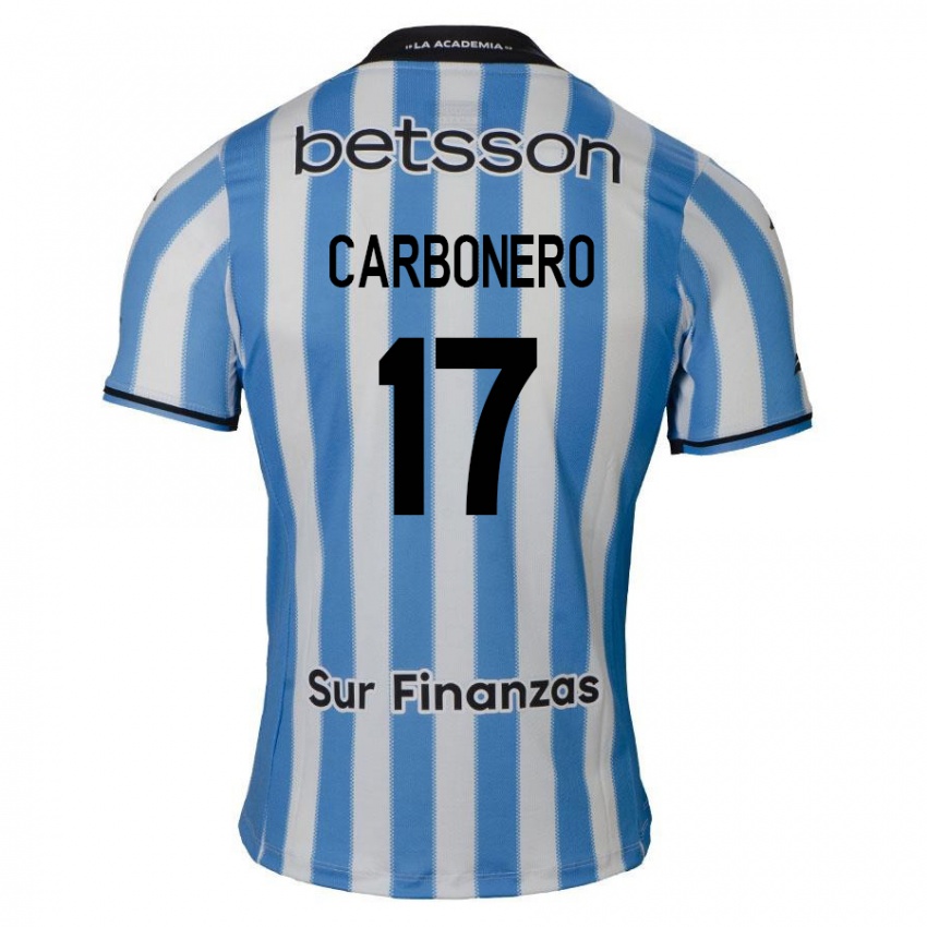 Homem Camisola Johan Carbonero #17 Azul Branco Preto Principal 2024/25 Camisa