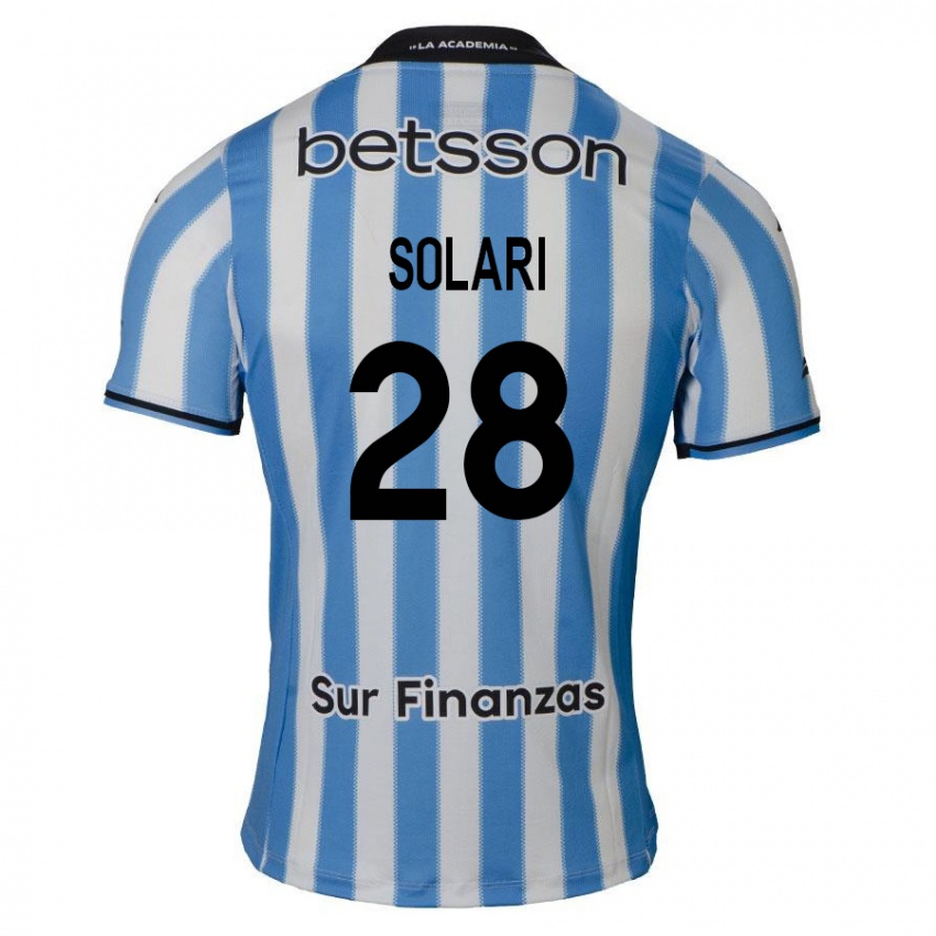 Homem Camisola Santiago Solari #28 Azul Branco Preto Principal 2024/25 Camisa