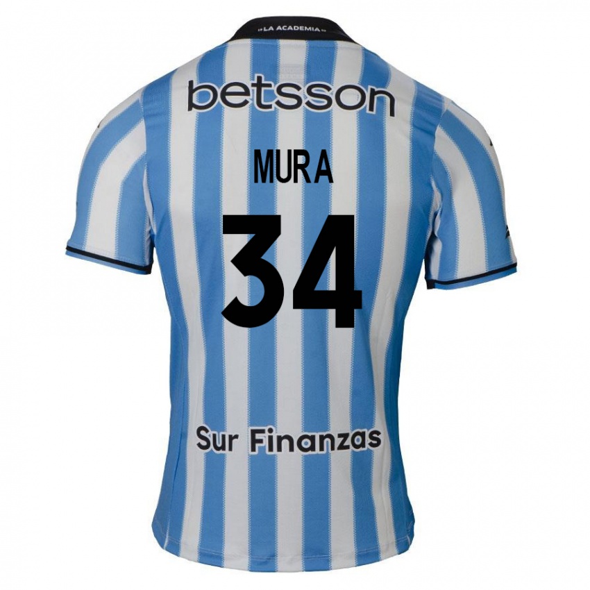 Homem Camisola Facundo Mura #34 Azul Branco Preto Principal 2024/25 Camisa