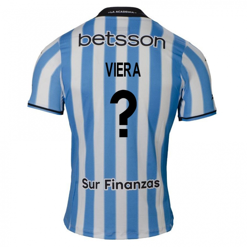 Homem Camisola Gastón Viera #0 Azul Branco Preto Principal 2024/25 Camisa