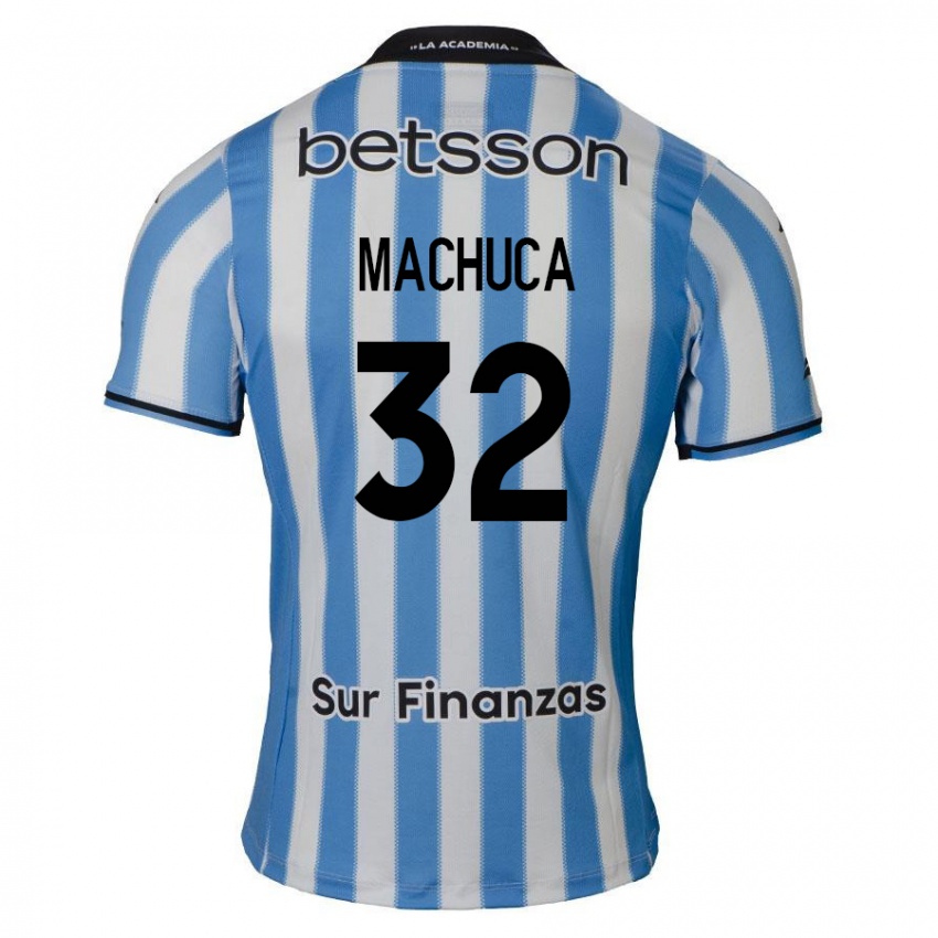 Homem Camisola Elias Machuca #32 Azul Branco Preto Principal 2024/25 Camisa