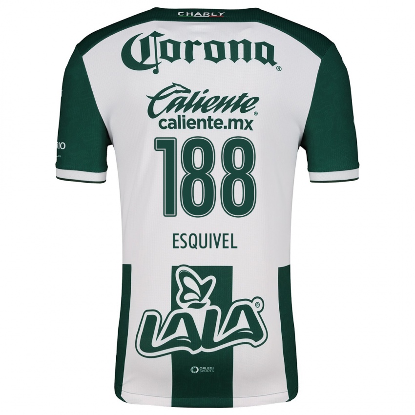 Homem Camisola Bruno Esquivel #188 Verde Branco Principal 2024/25 Camisa