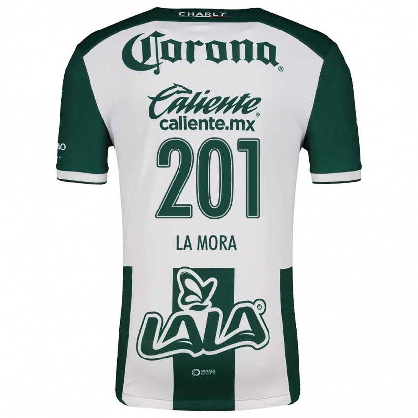 Homem Camisola Luis De La Mora #201 Verde Branco Principal 2024/25 Camisa