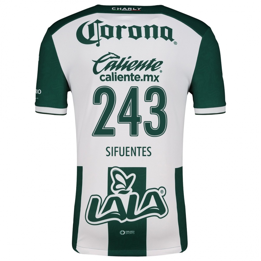 Homem Camisola José Sifuentes #243 Verde Branco Principal 2024/25 Camisa