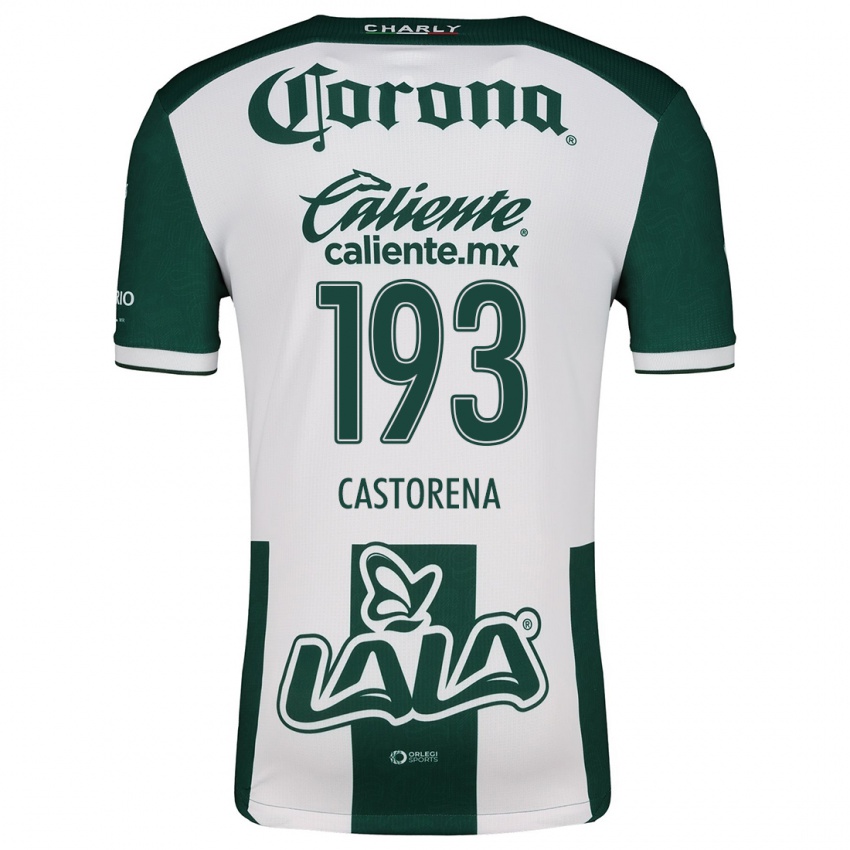 Homem Camisola Damián Castorena #193 Verde Branco Principal 2024/25 Camisa