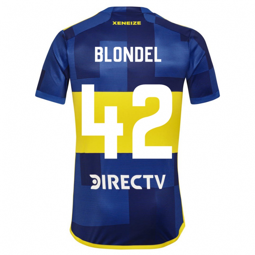 Homem Camisola Lucas Blondel #42 Azul Amarelo Principal 2024/25 Camisa