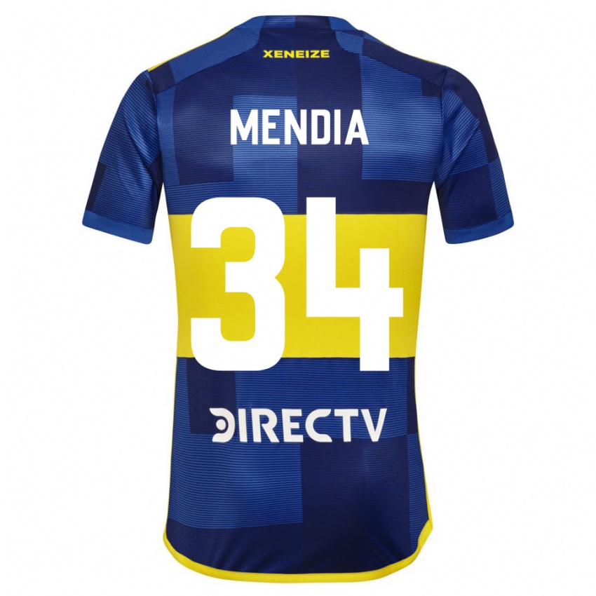 Homem Camisola Mateo Mendia #34 Azul Amarelo Principal 2024/25 Camisa