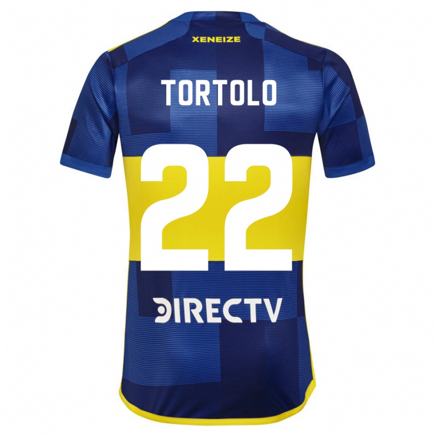 Homem Camisola Dulce Tortolo #22 Azul Amarelo Principal 2024/25 Camisa