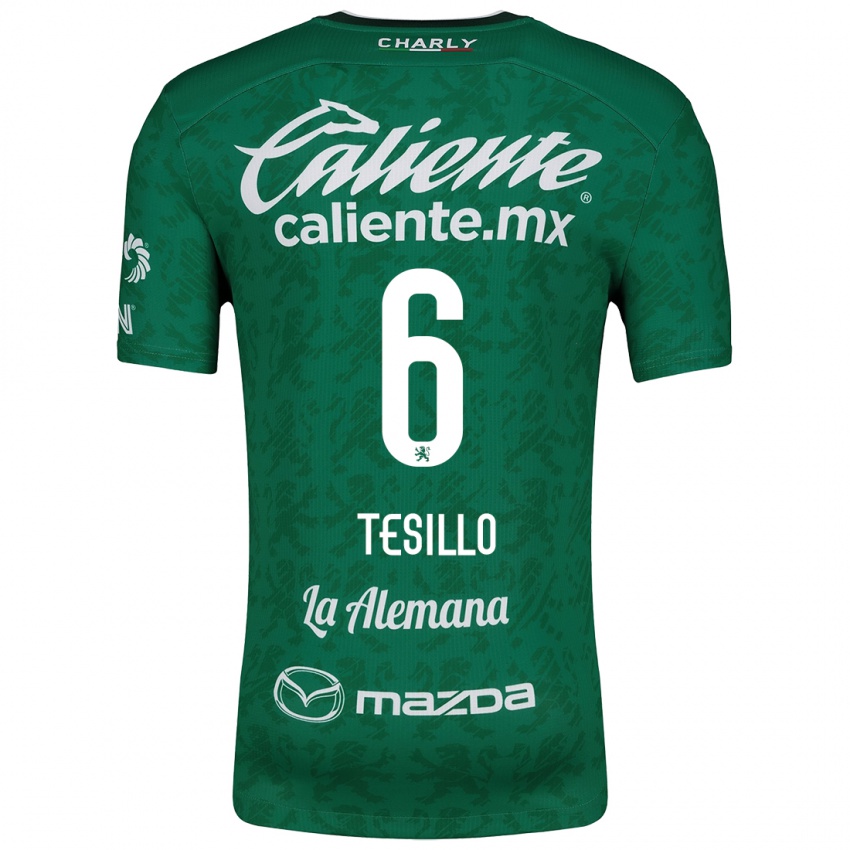 Homem Camisola William Tesillo #6 Verde Branco Principal 2024/25 Camisa