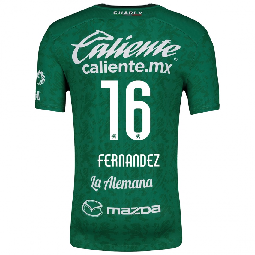 Homem Camisola Omar Fernández #16 Verde Branco Principal 2024/25 Camisa