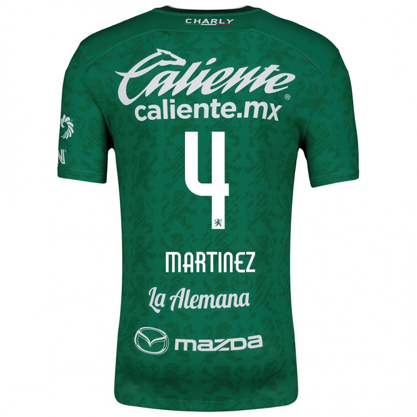 Homem Camisola Mitzi Martínez #4 Verde Branco Principal 2024/25 Camisa