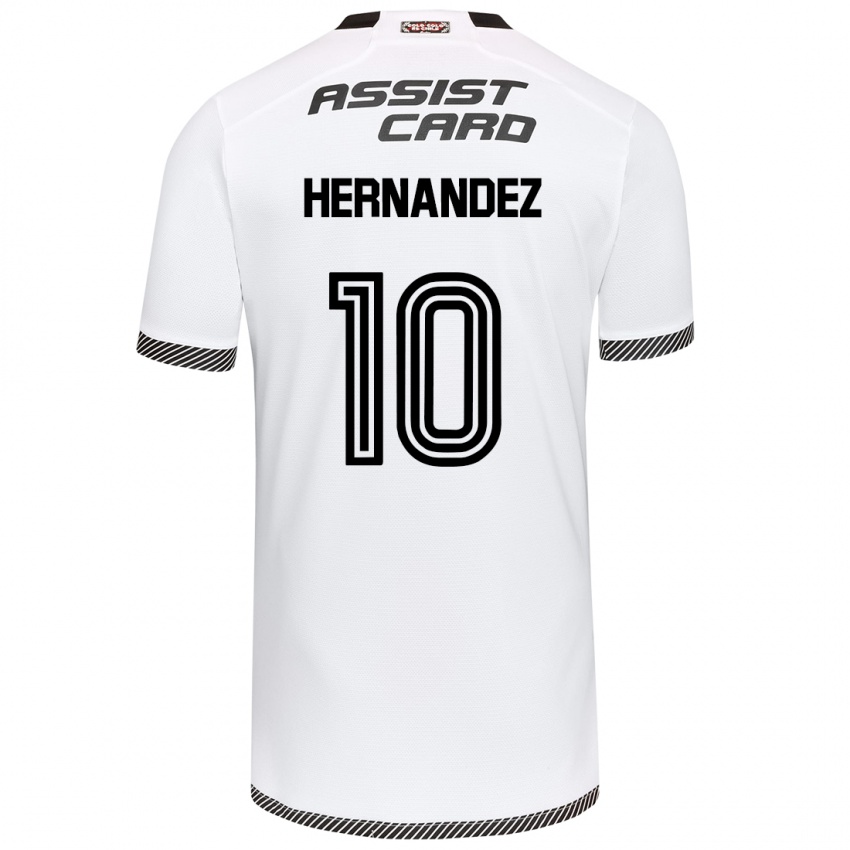 Homem Camisola Leandro Hernández #10 Branco Preto Principal 2024/25 Camisa