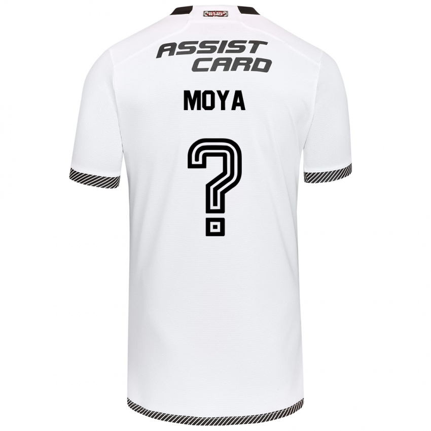 Homem Camisola Matías Moya #0 Branco Preto Principal 2024/25 Camisa