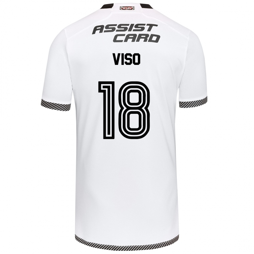 Homem Camisola Ysaura Viso #18 Branco Preto Principal 2024/25 Camisa