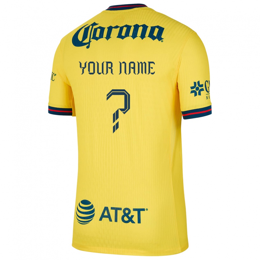 Homem Camisola Seu Nome #0 Amarelo Azul Principal 2024/25 Camisa