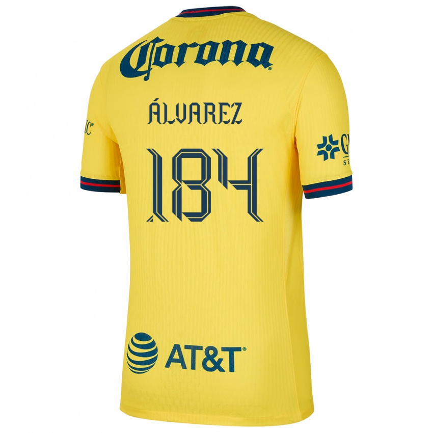 Homem Camisola Antonio Álvarez #184 Amarelo Azul Principal 2024/25 Camisa