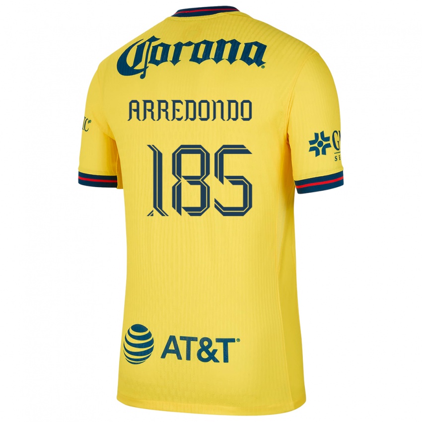 Homem Camisola Aarón Arredondo #185 Amarelo Azul Principal 2024/25 Camisa