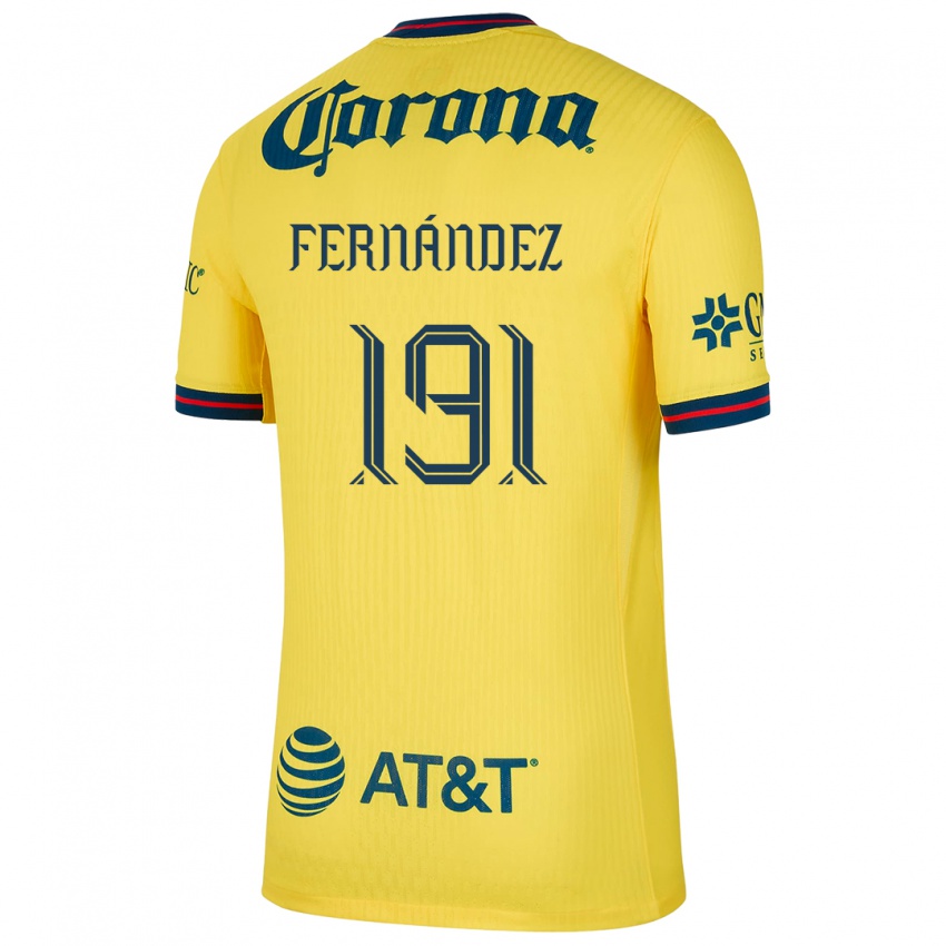 Homem Camisola Adrián Fernández #191 Amarelo Azul Principal 2024/25 Camisa