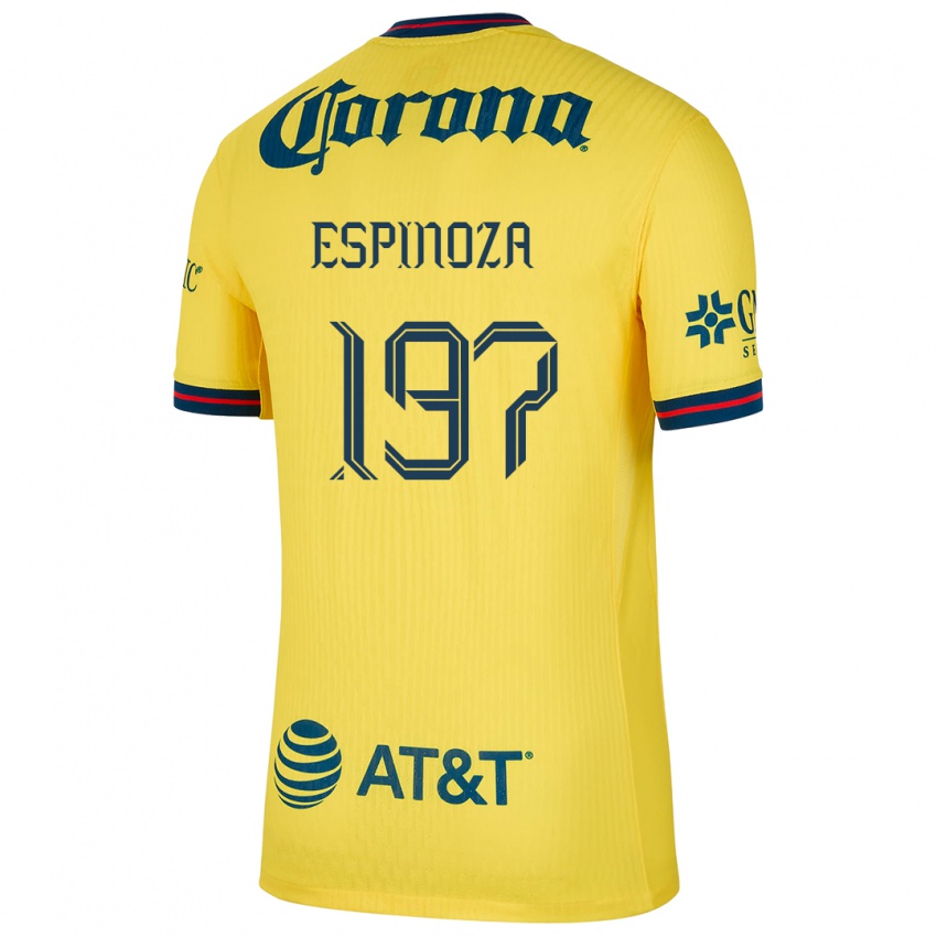 Homem Camisola Dagoberto Espinoza #197 Amarelo Azul Principal 2024/25 Camisa