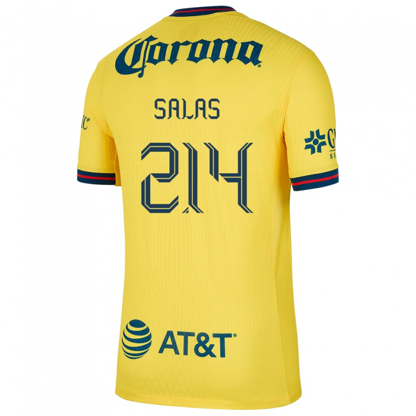 Homem Camisola Patricio Salas #214 Amarelo Azul Principal 2024/25 Camisa