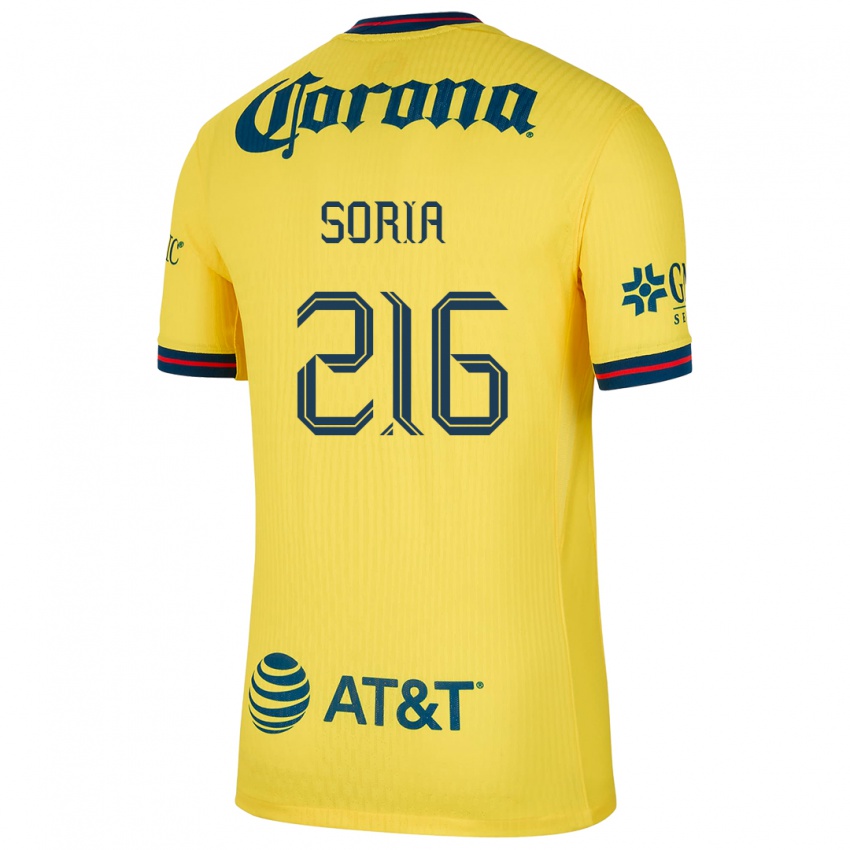 Homem Camisola Emiliano Soria #216 Amarelo Azul Principal 2024/25 Camisa