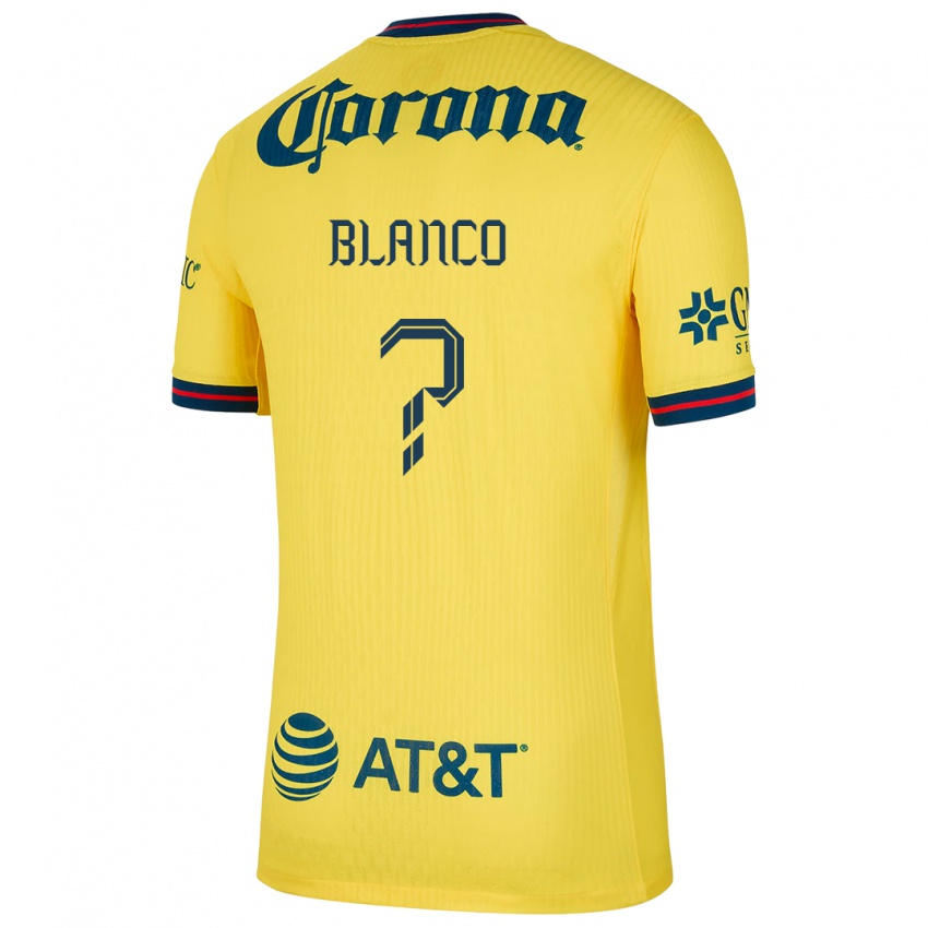 Homem Camisola Lionel Blanco #0 Amarelo Azul Principal 2024/25 Camisa