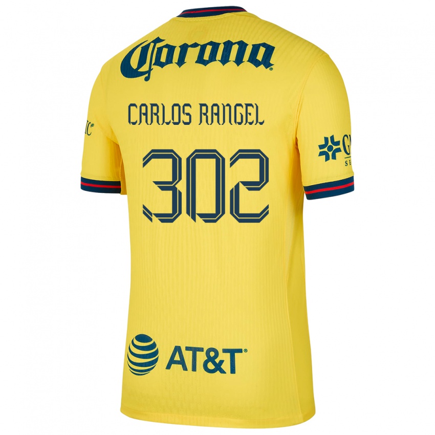 Homem Camisola Juan Carlos Rangel #302 Amarelo Azul Principal 2024/25 Camisa