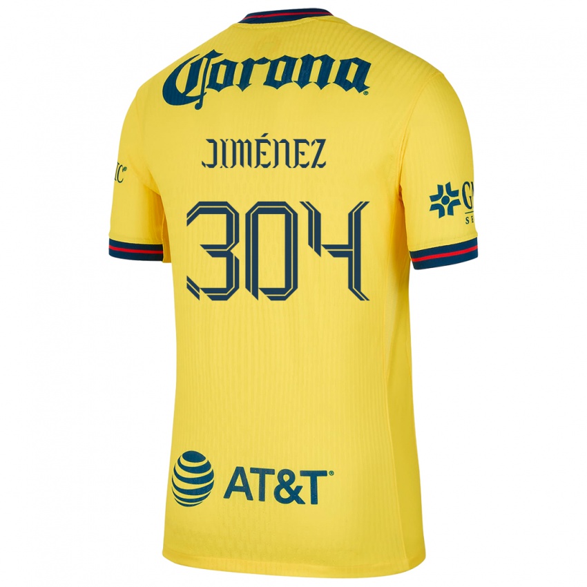 Homem Camisola Derek Jiménez #304 Amarelo Azul Principal 2024/25 Camisa