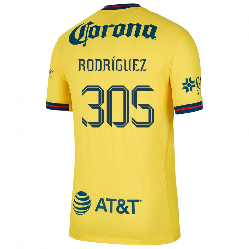 Homem Camisola Bryan Rodríguez #305 Amarelo Azul Principal 2024/25 Camisa