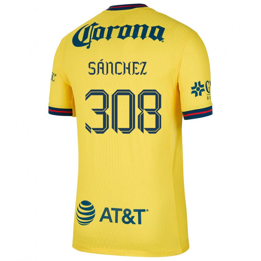 Homem Camisola Oswaldo Sánchez #308 Amarelo Azul Principal 2024/25 Camisa