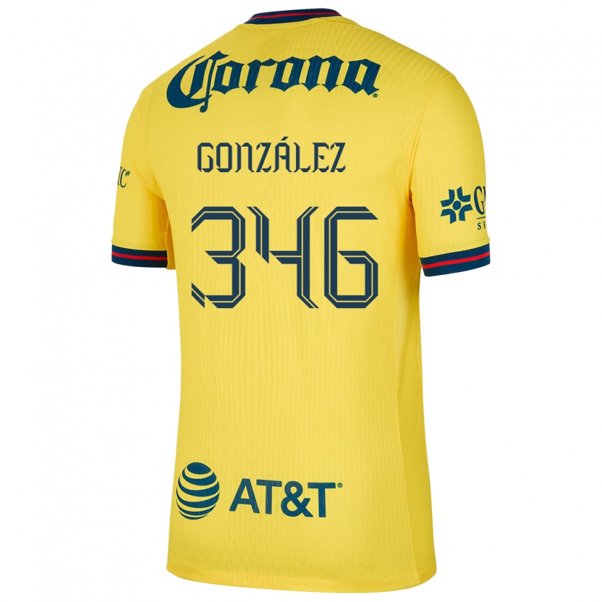 Homem Camisola Ricardo González #346 Amarelo Azul Principal 2024/25 Camisa