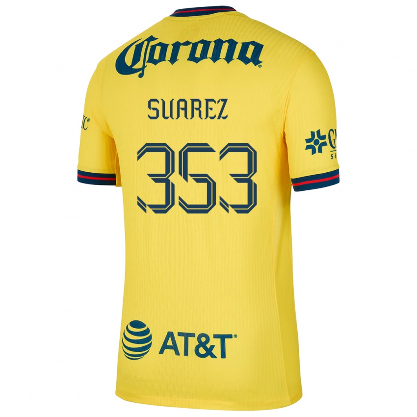 Homem Camisola Irwin Suarez #353 Amarelo Azul Principal 2024/25 Camisa