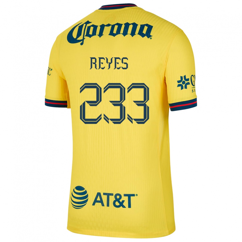 Homem Camisola Andrés Reyes #233 Amarelo Azul Principal 2024/25 Camisa