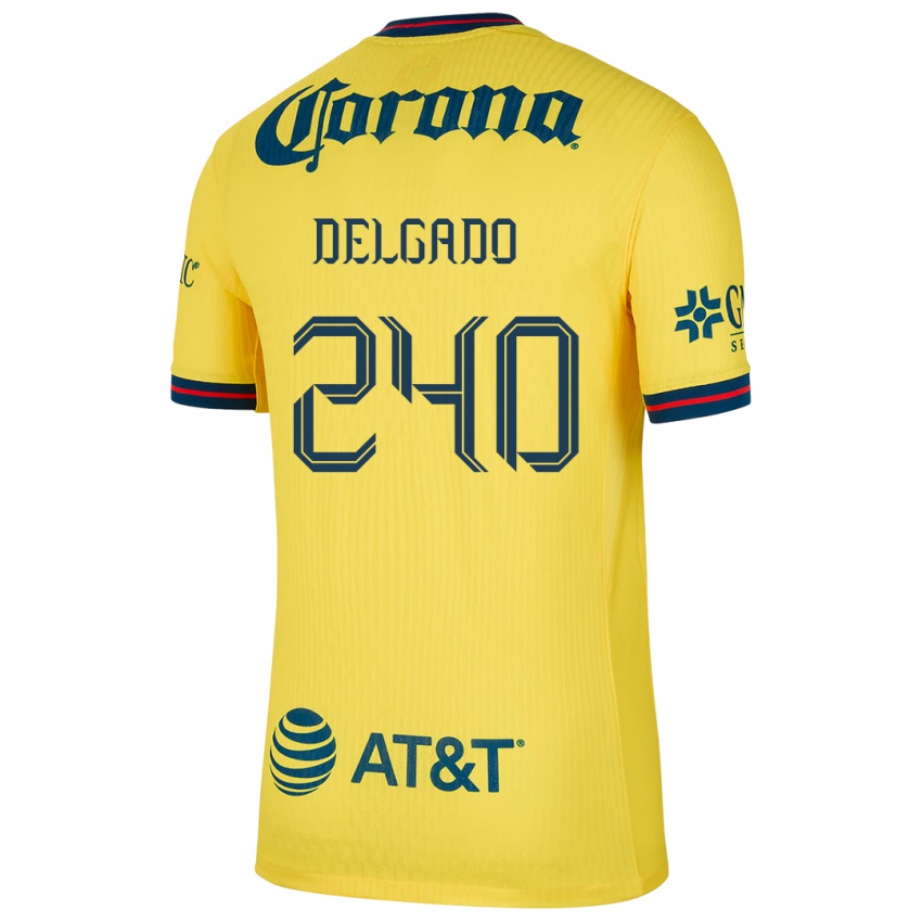 Homem Camisola Gael Delgado #240 Amarelo Azul Principal 2024/25 Camisa