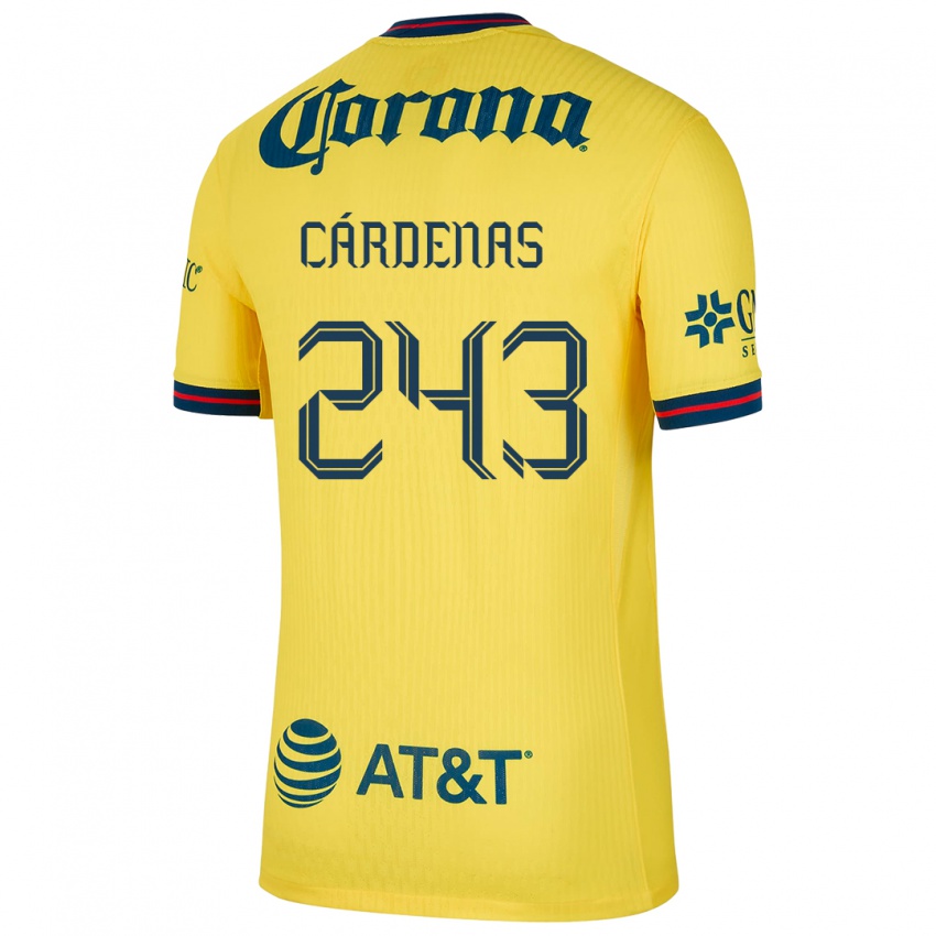 Homem Camisola Alejandro Cárdenas #243 Amarelo Azul Principal 2024/25 Camisa