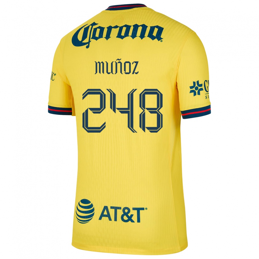 Homem Camisola Diego Muñoz #248 Amarelo Azul Principal 2024/25 Camisa