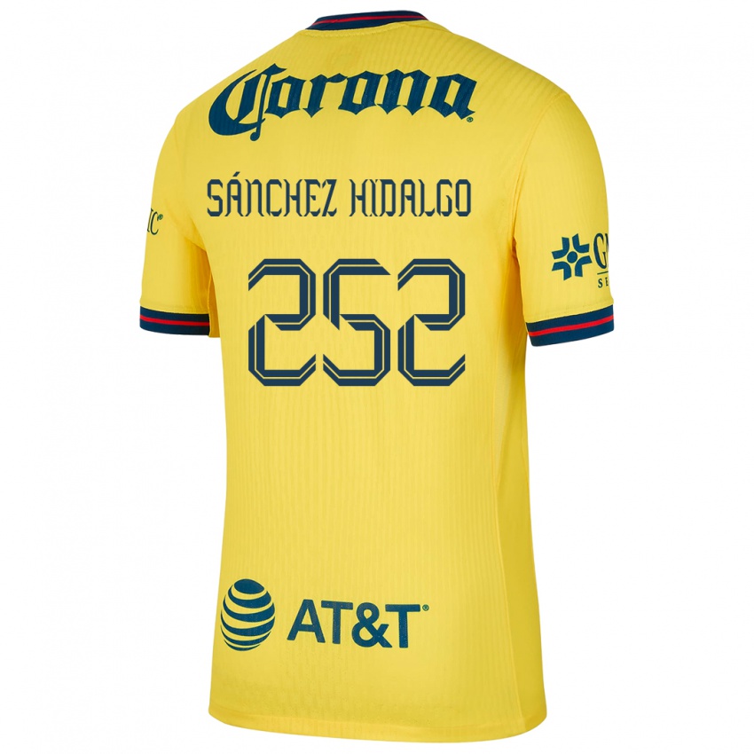 Homem Camisola Horacio Sánchez Hidalgo #252 Amarelo Azul Principal 2024/25 Camisa