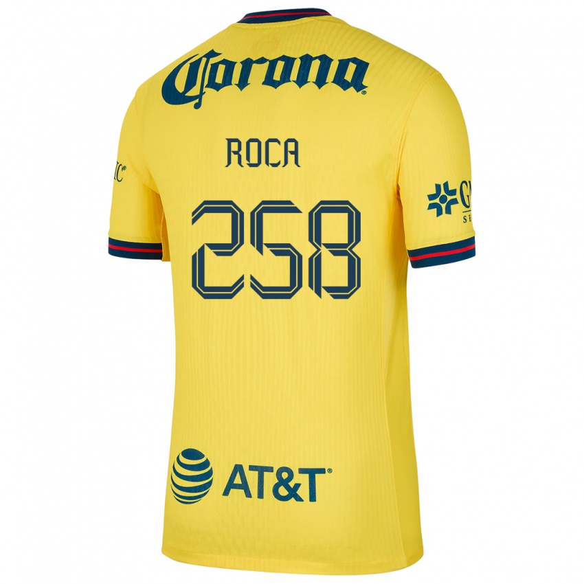 Homem Camisola Juan Roca #258 Amarelo Azul Principal 2024/25 Camisa