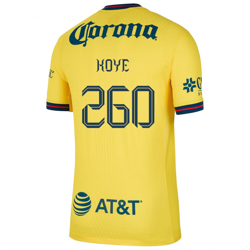 Homem Camisola Julián Koye #260 Amarelo Azul Principal 2024/25 Camisa