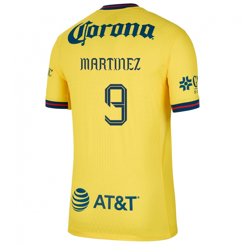 Homem Camisola Katty Martinez #9 Amarelo Azul Principal 2024/25 Camisa