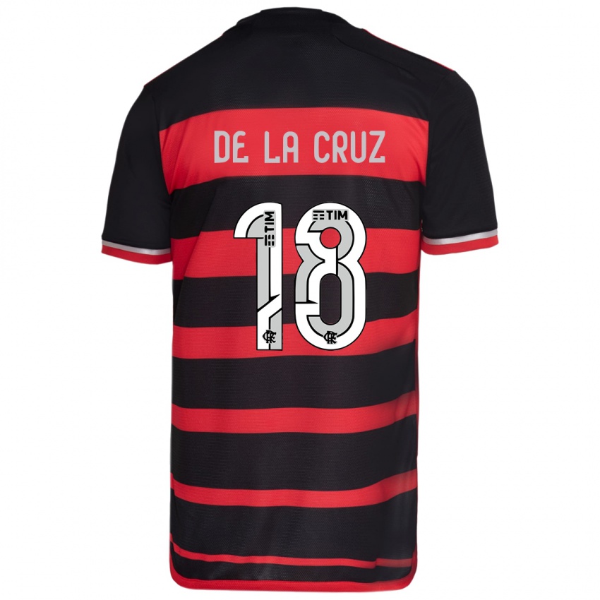 Homem Camisola Nicolas De La Cruz #18 Vermelho Preto Principal 2024/25 Camisa