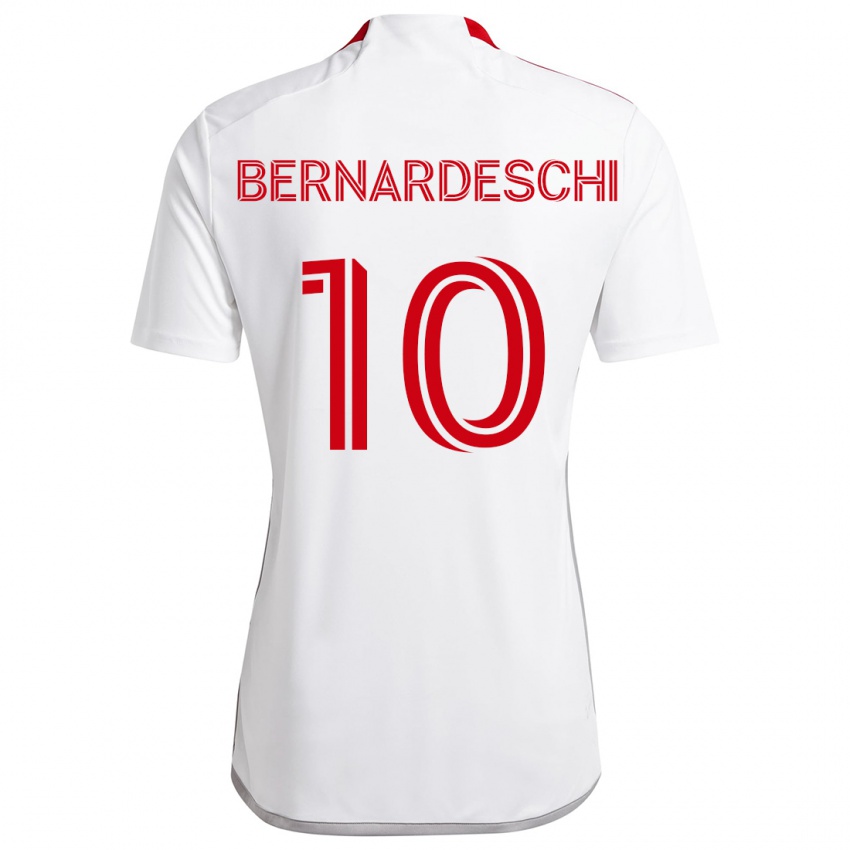 Homem Camisola Federico Bernardeschi #10 Branco Vermelho Alternativa 2024/25 Camisa