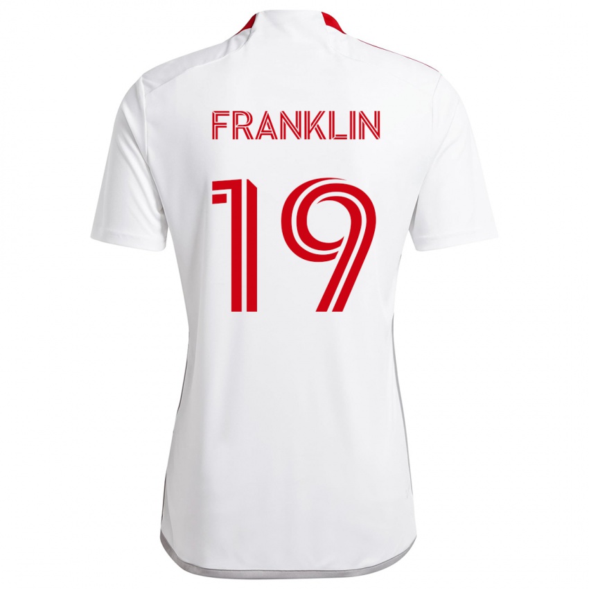 Homem Camisola Kobe Franklin #19 Branco Vermelho Alternativa 2024/25 Camisa