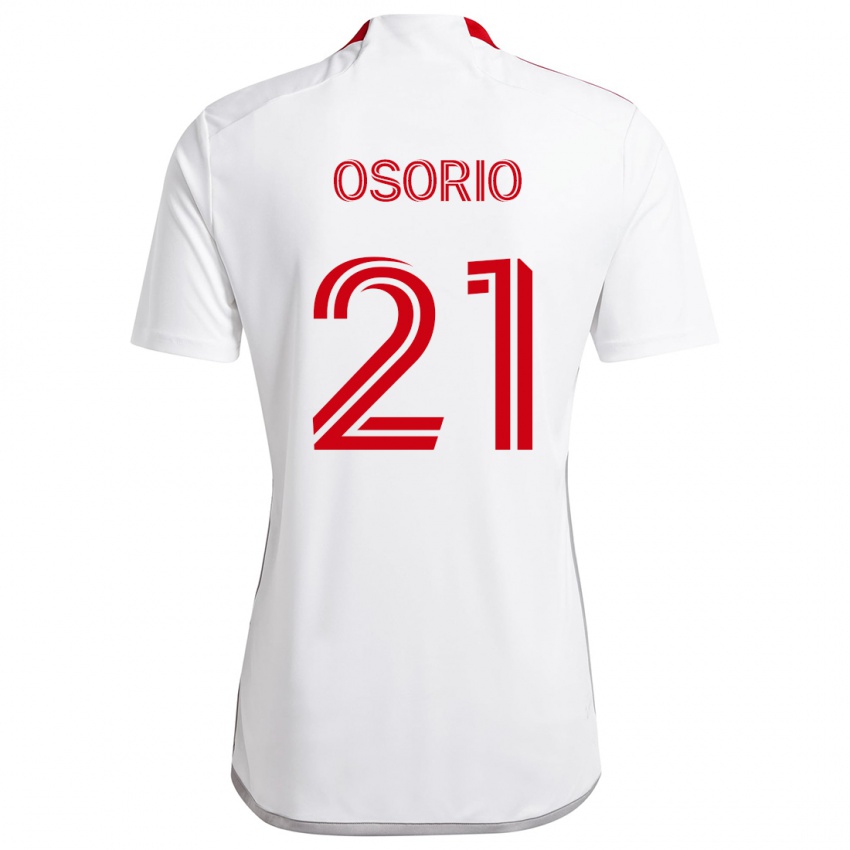 Homem Camisola Jonathan Osorio #21 Branco Vermelho Alternativa 2024/25 Camisa